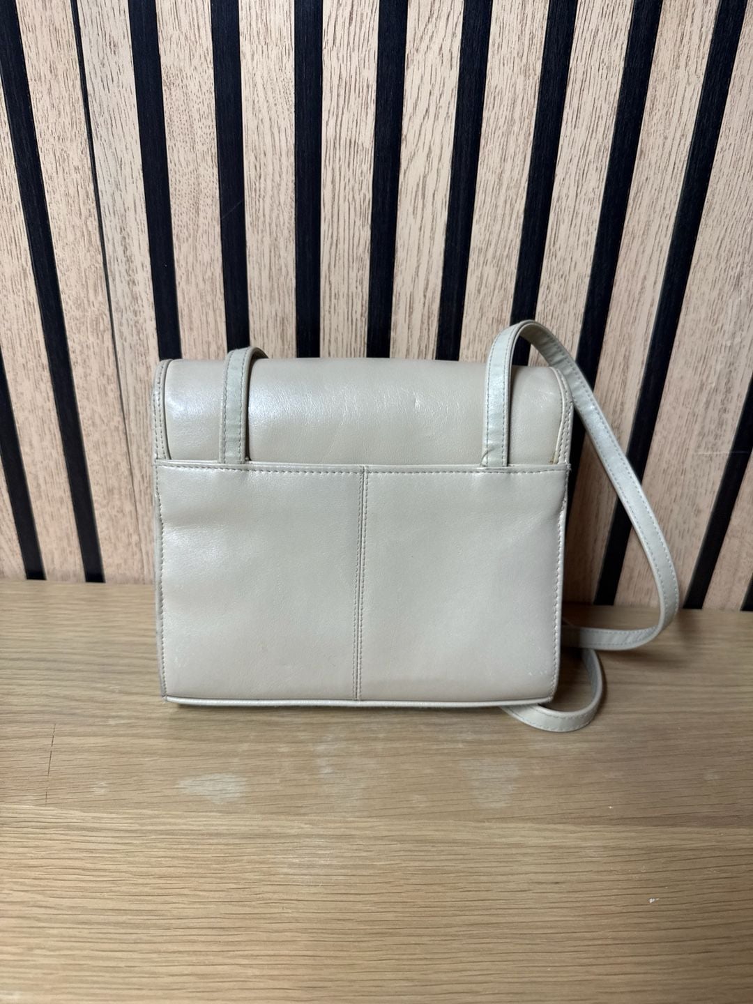 Coletta Off-White Genuine Leather Vintage Shoulder Bag 6