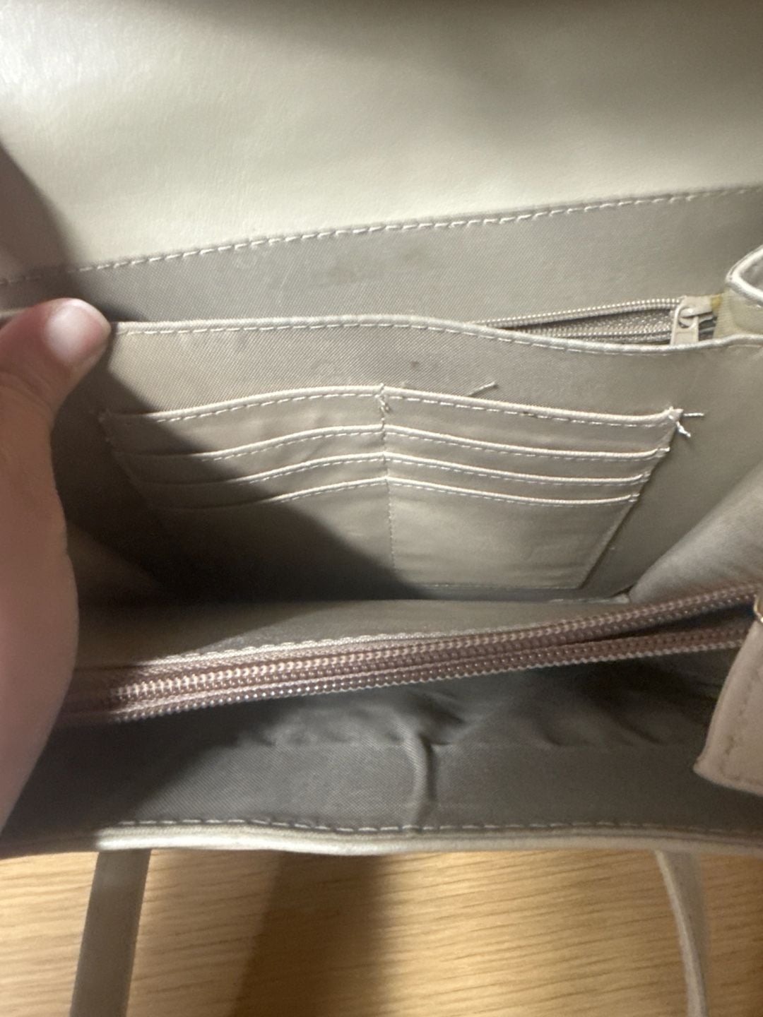 Coletta Off-White Genuine Leather Vintage Shoulder Bag 9