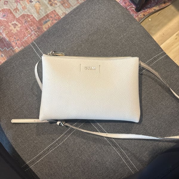 GUESS Pebbled Faux Leather Crossbody Pouch Bag