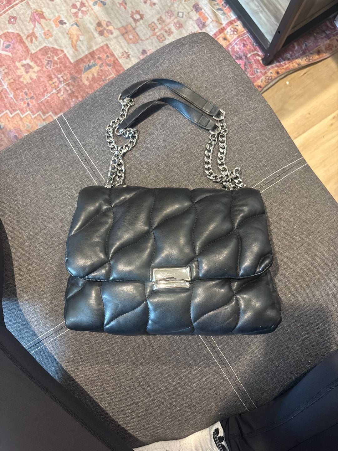 Vince Camuto Orla Quilted Leather Shoulder Bag with Chain Strap 1