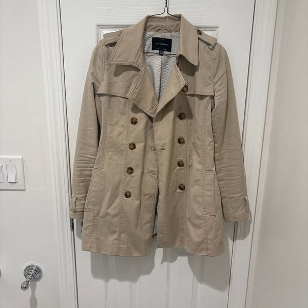 Lucky Brand Women's Double-Breasted Khaki Trench Coat
