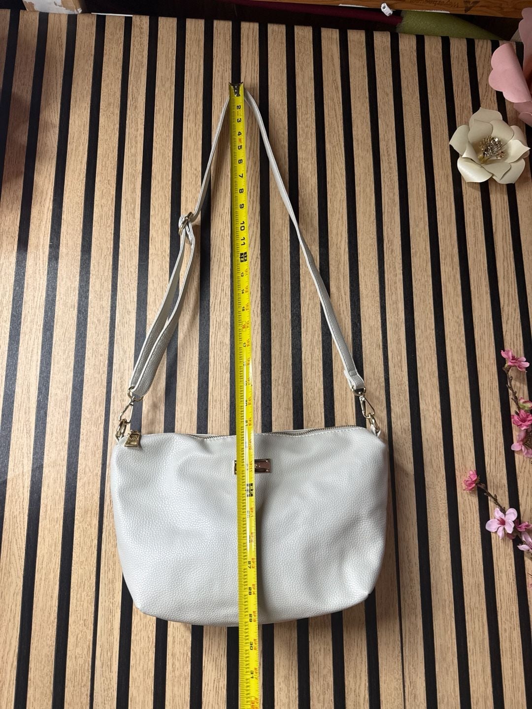 BCBG Beige Crossbody Purse 7