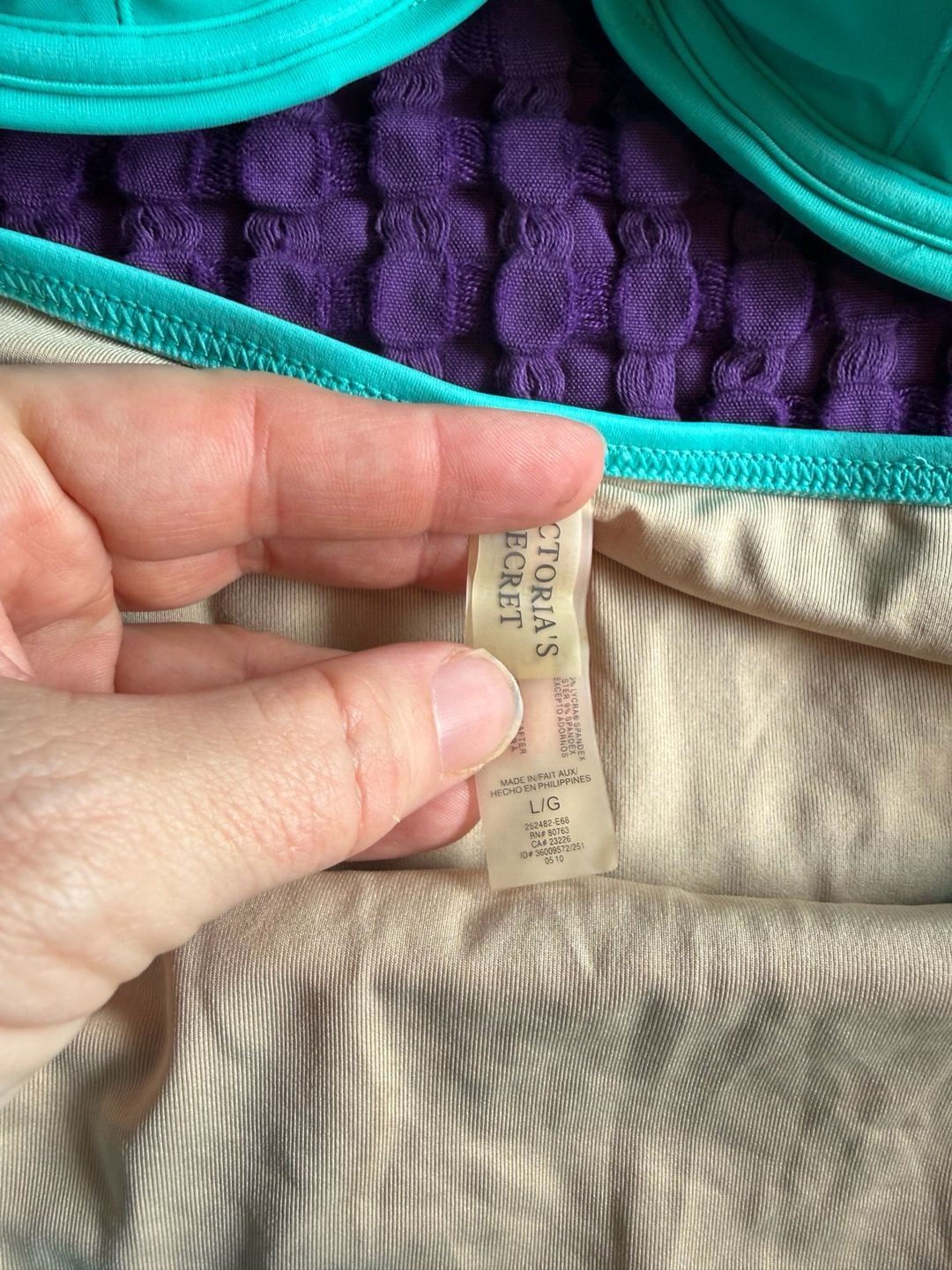 2000s Victoria's Secret Aqua Balconette Bikini Set with Side-Tie Ruching 2