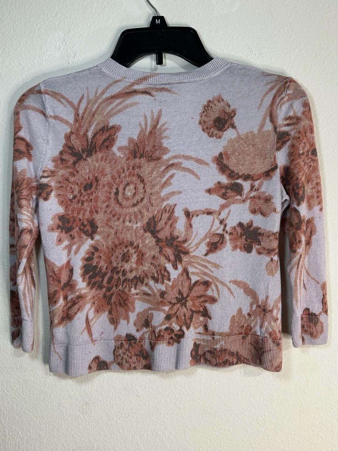 Talbots Petites Floral Print Button-Front Cardigan Sweater 3