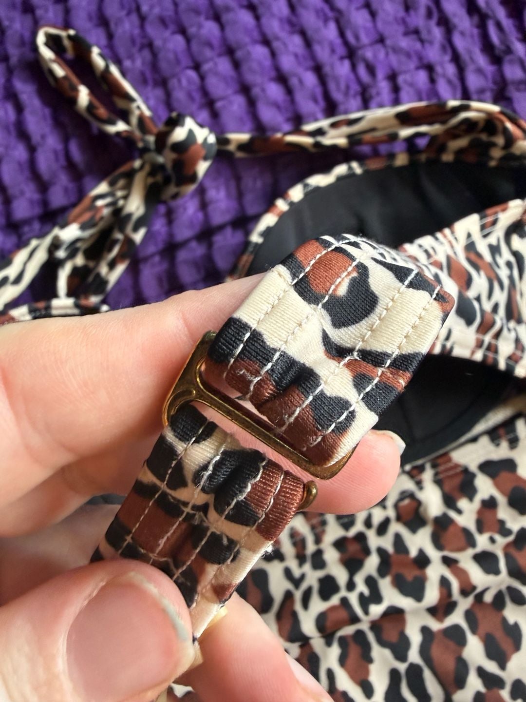2000s Victoria's Secret Leopard Print Push-Up Halter Bikini Set 6