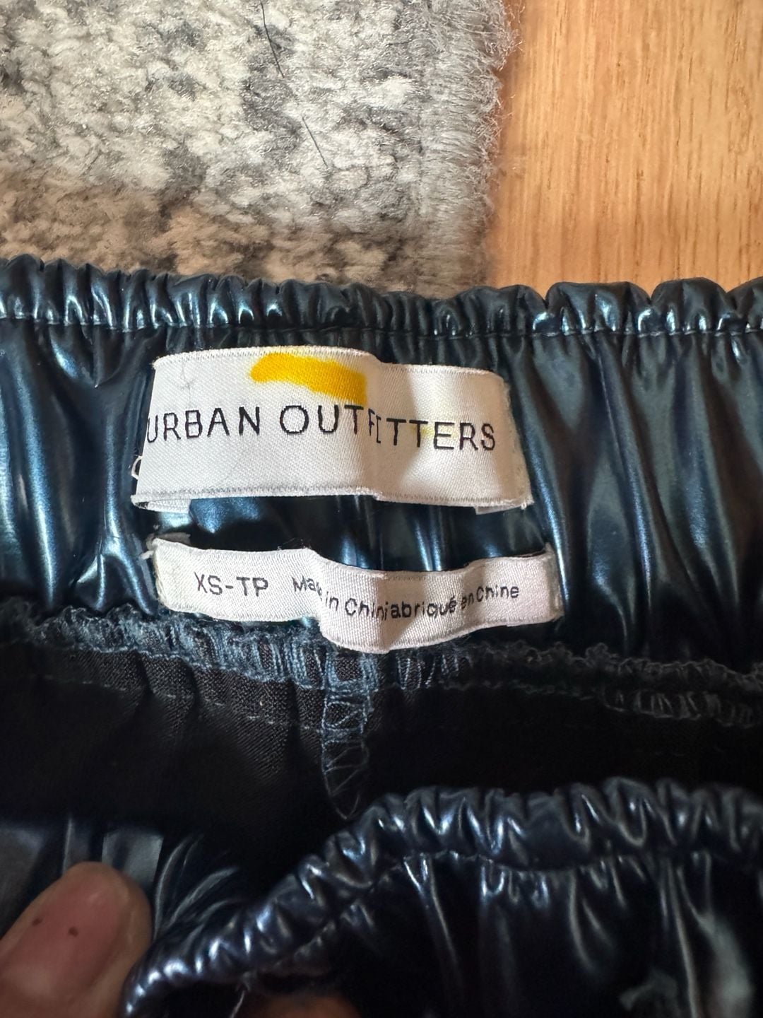 Avant-garde Urban Outfitters Faux Leather Shiny Wide Leg festival Pants XS 3