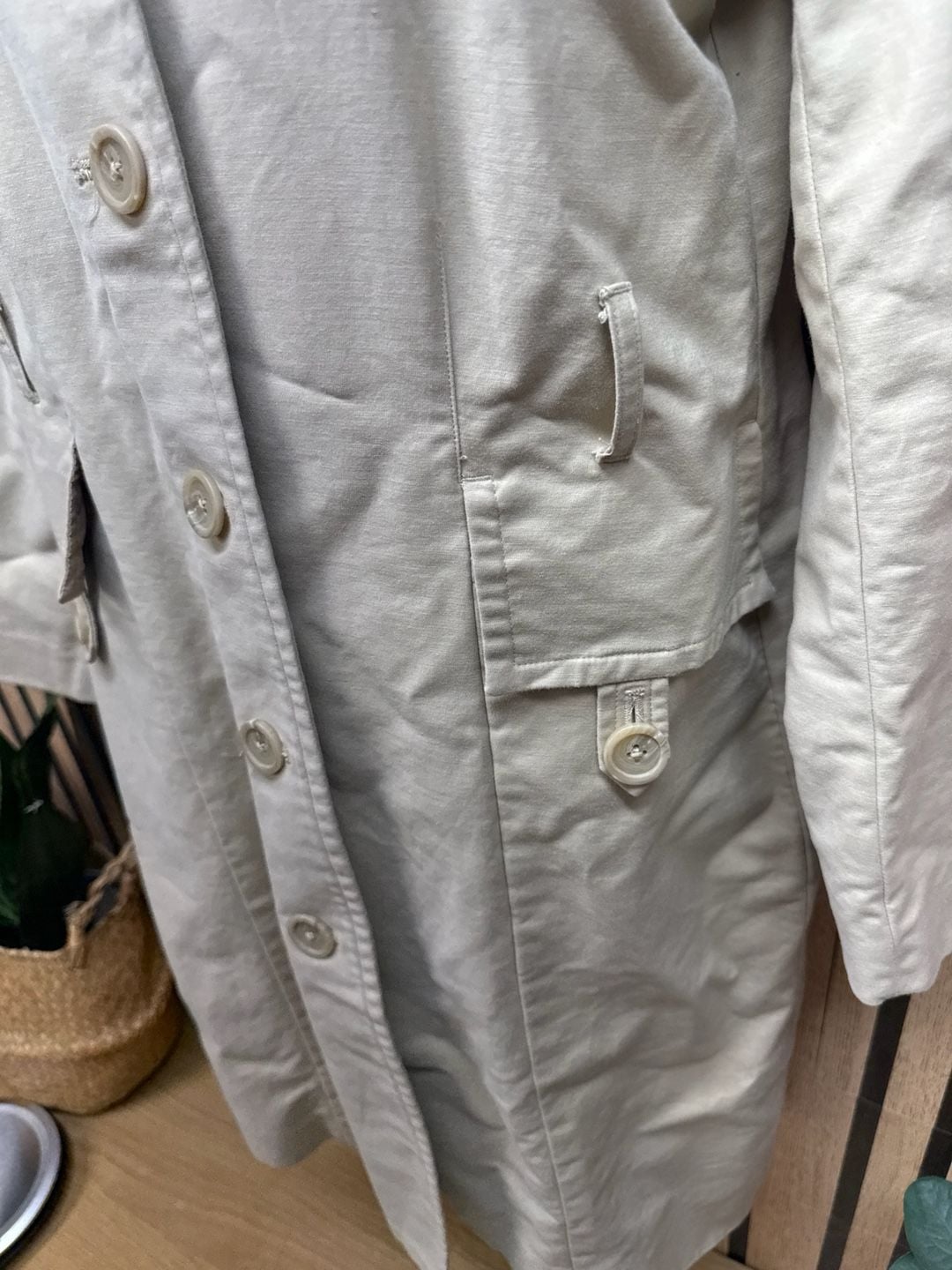 Mossimo Women's Tan Single Breasted Cotton Blend Trench Coat 4