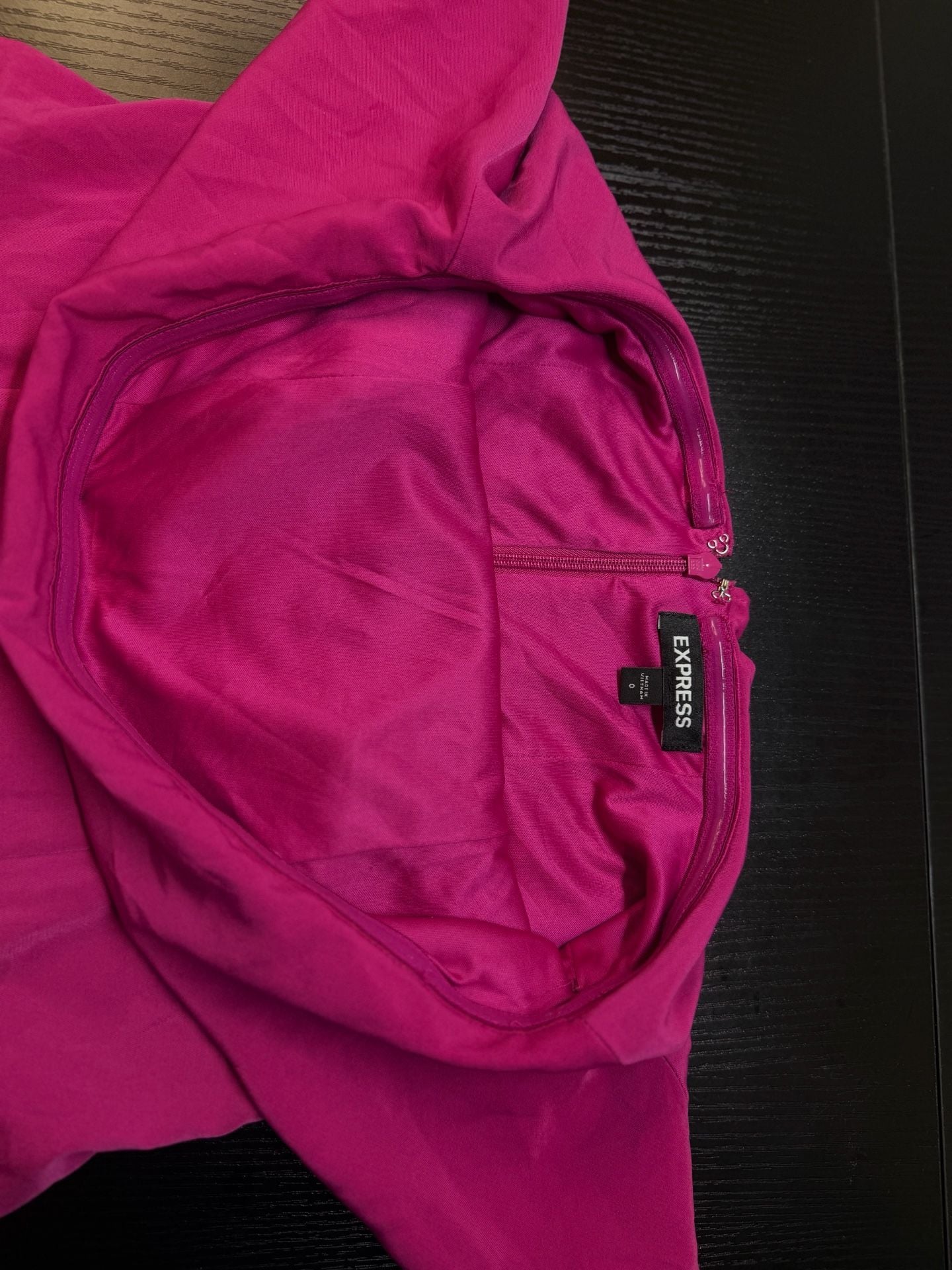 Express Fushia Pink Strapless Ruffle Overlay Mini Cocktail Dress 3