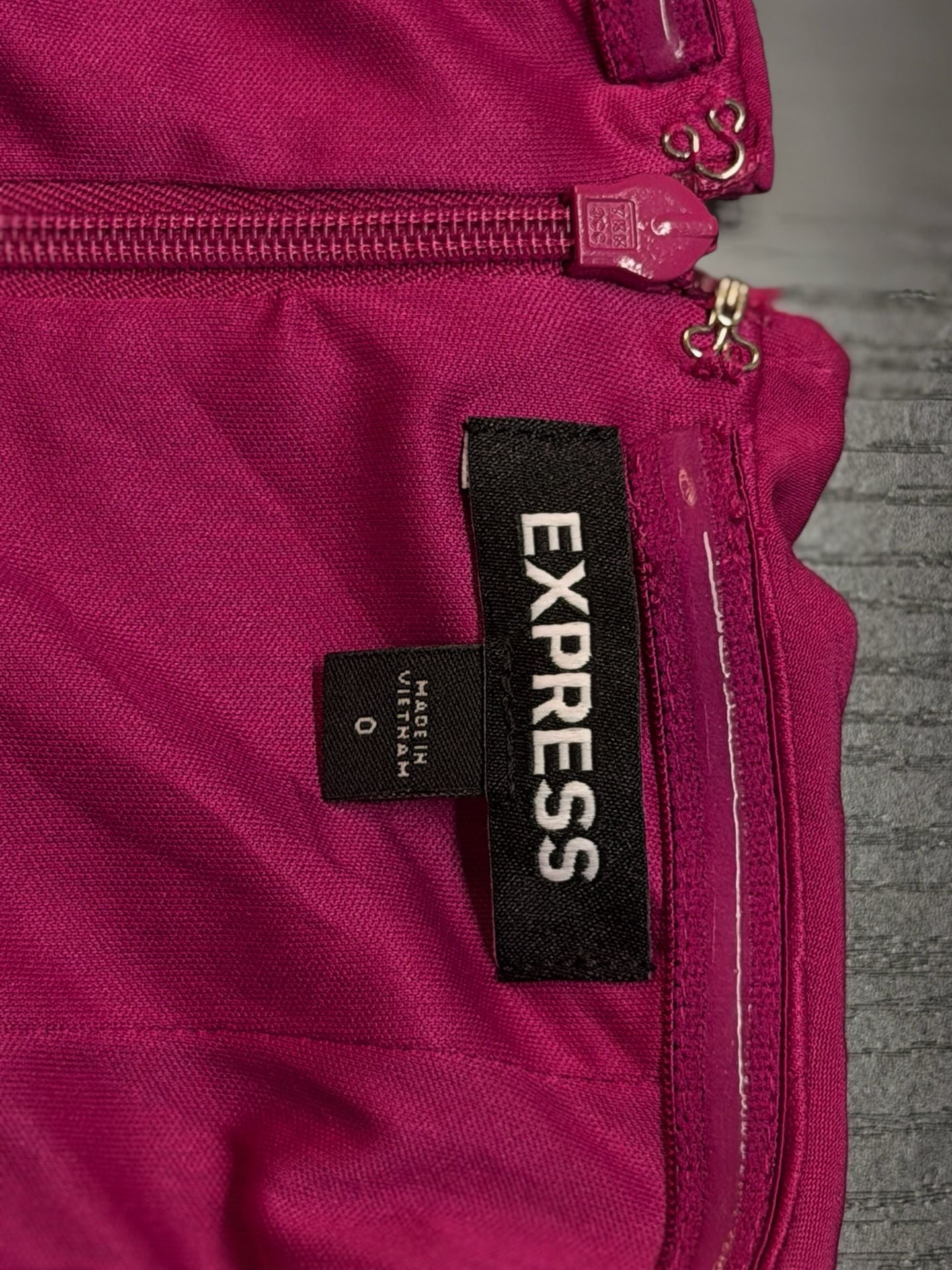 Express Fushia Pink Strapless Ruffle Overlay Mini Cocktail Dress 4