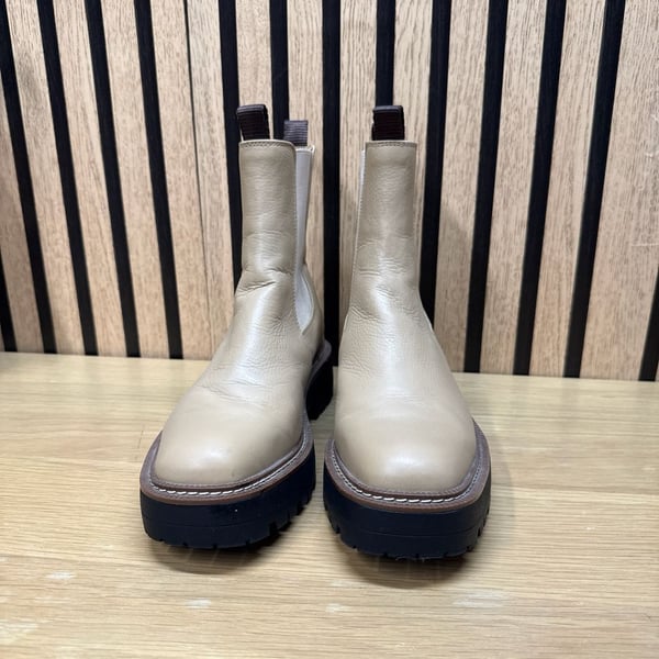 Sam Edelman Laguna Waterproof Chelsea Boot in Sesame Leather