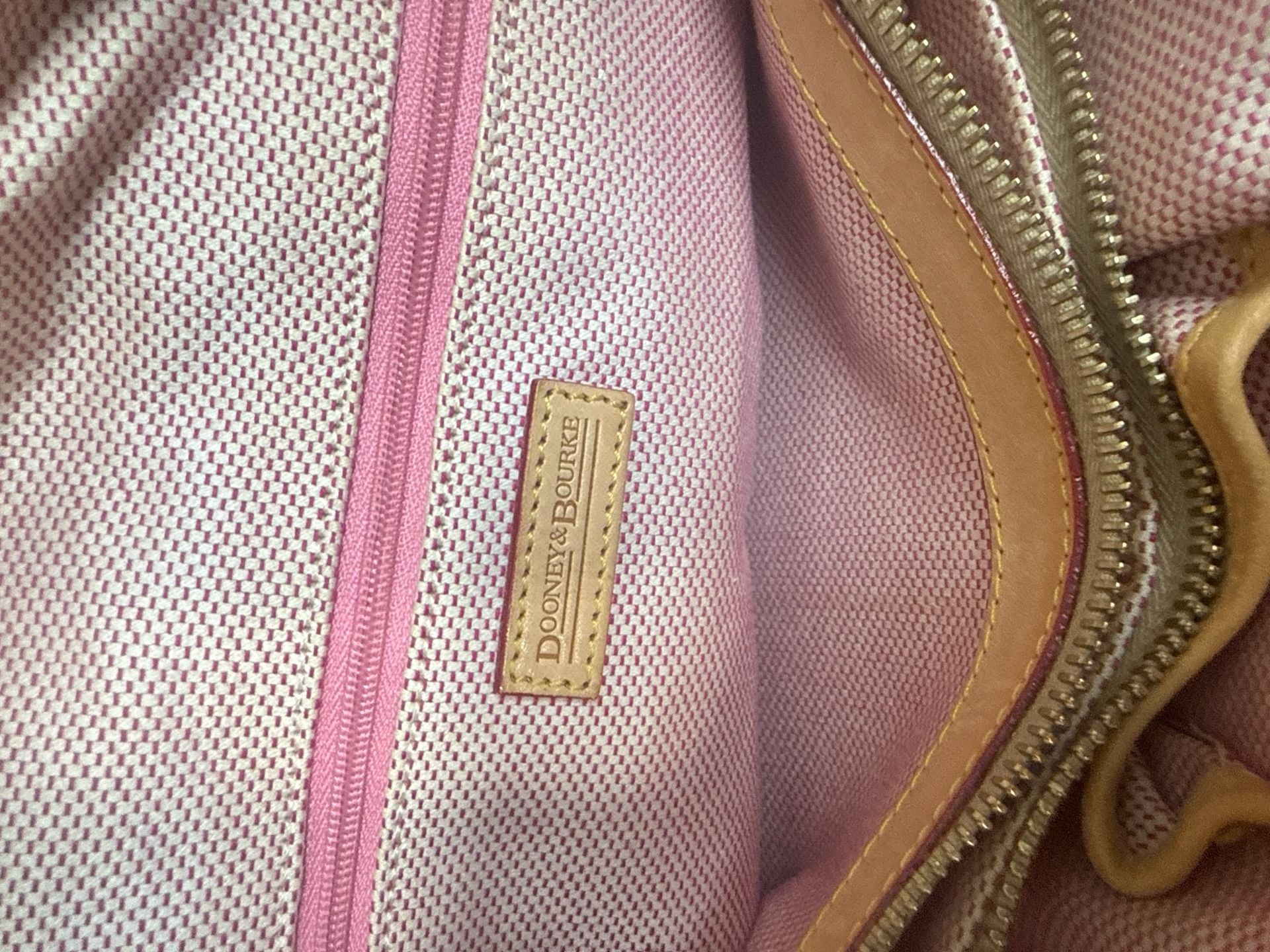 Dooney & Bourke It Bag Yellow Monogram Canvas Heart Charm Satchel 9