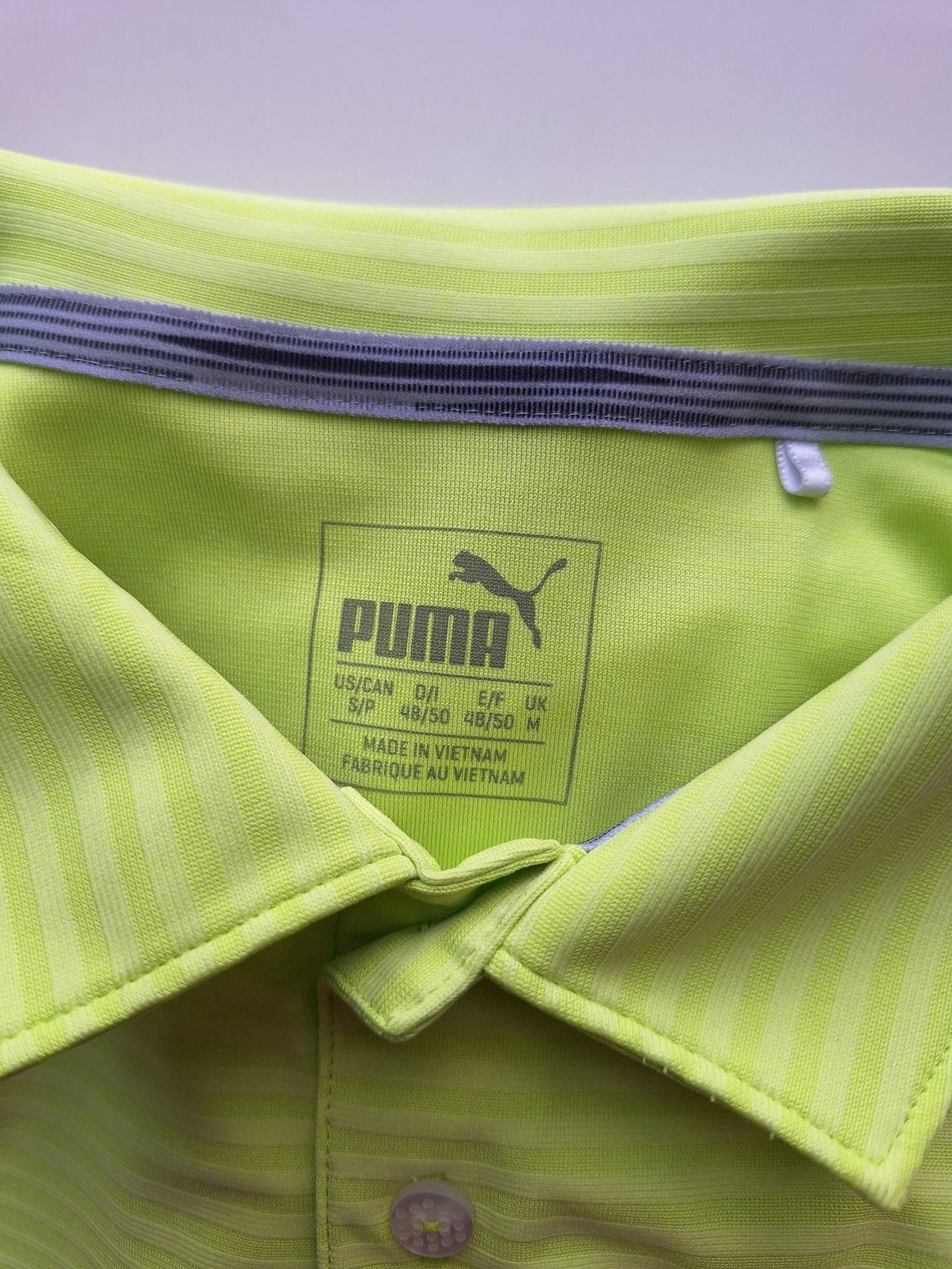 PUMA Detroit Golf Club Lime Green Polo Shirt 3
