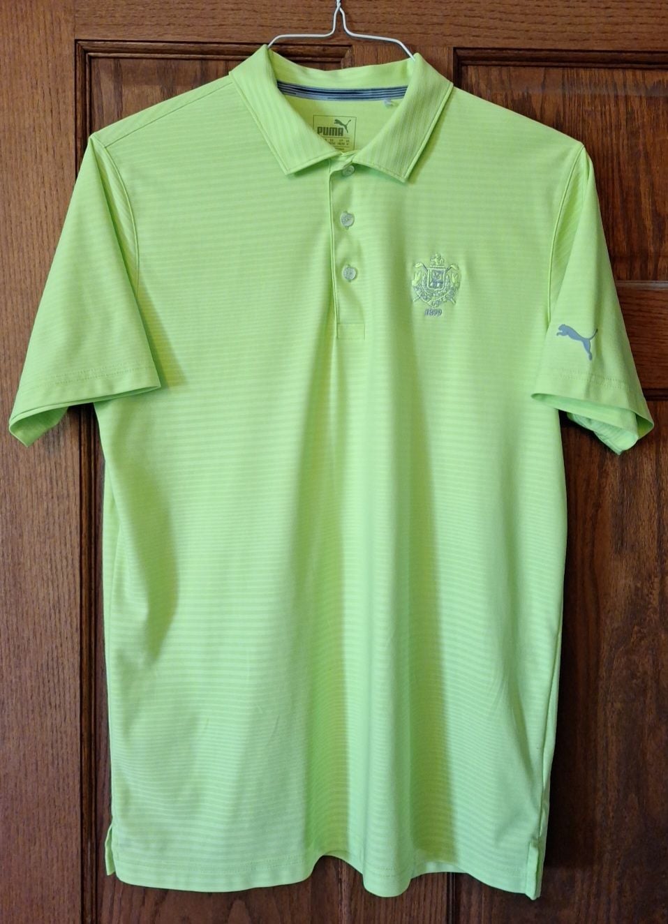 PUMA Detroit Golf Club Lime Green Polo Shirt 4