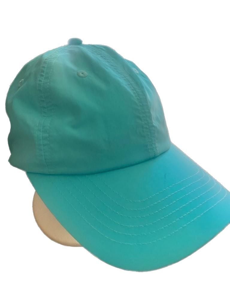 Bright Aqua Blue Nylon Lightweight Baseball Cap Adjustable Hat 2