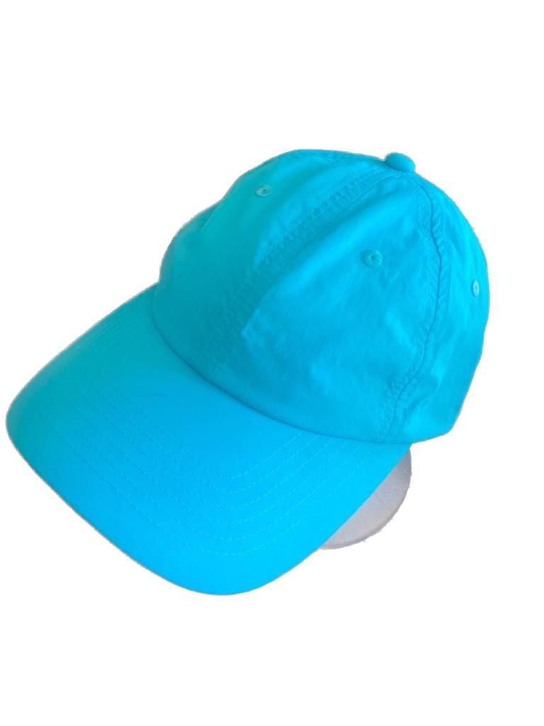 Bright Aqua Blue Nylon Lightweight Baseball Cap Adjustable Hat 5