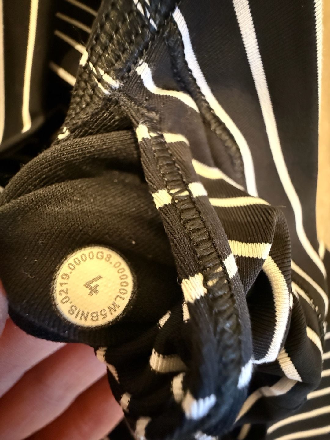 Lululemon Wunder Under High-Rise Tight 28" Parallel Stripe Black White Size 4 3