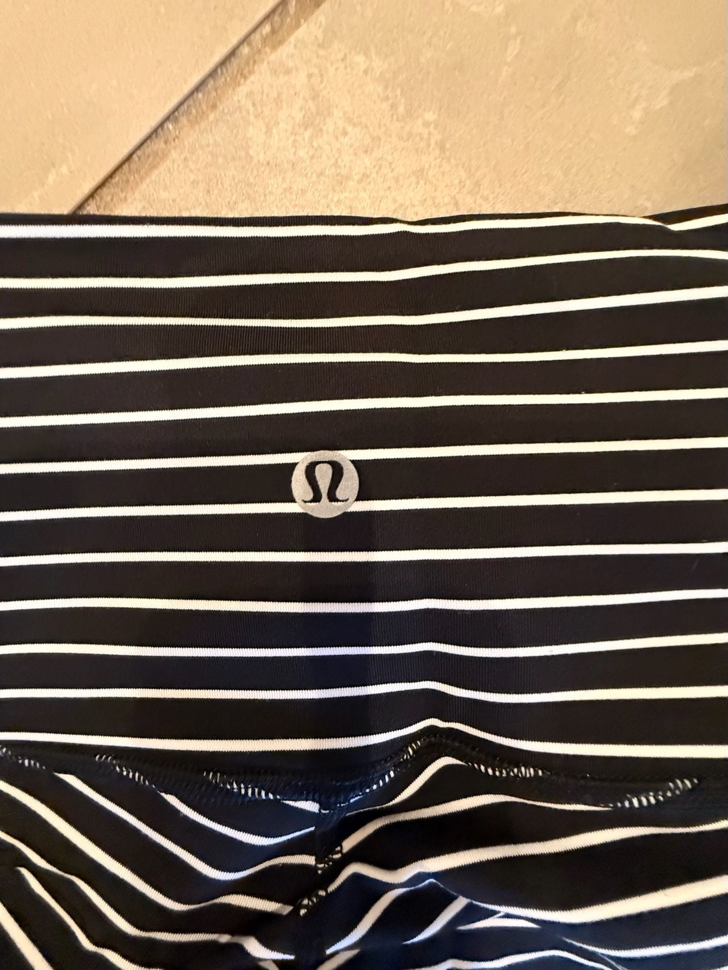 Lululemon Wunder Under High-Rise Tight 28" Parallel Stripe Black White Size 4 5