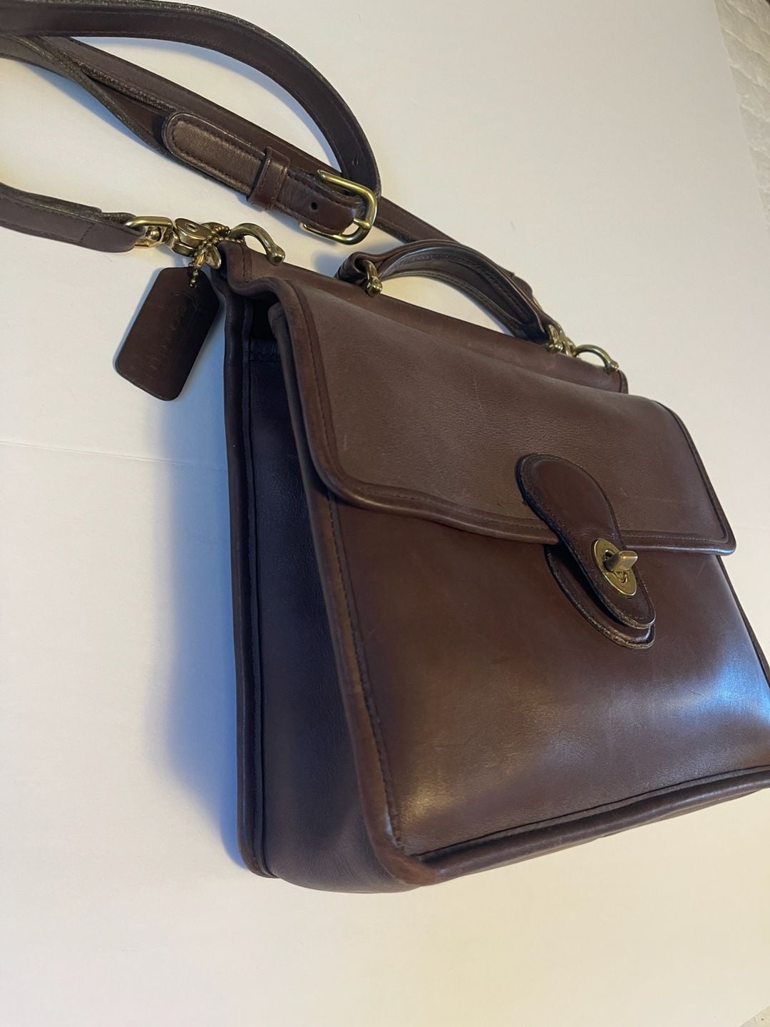 Vintage Coach 9927 Willis Bag Chocolate Brown 3