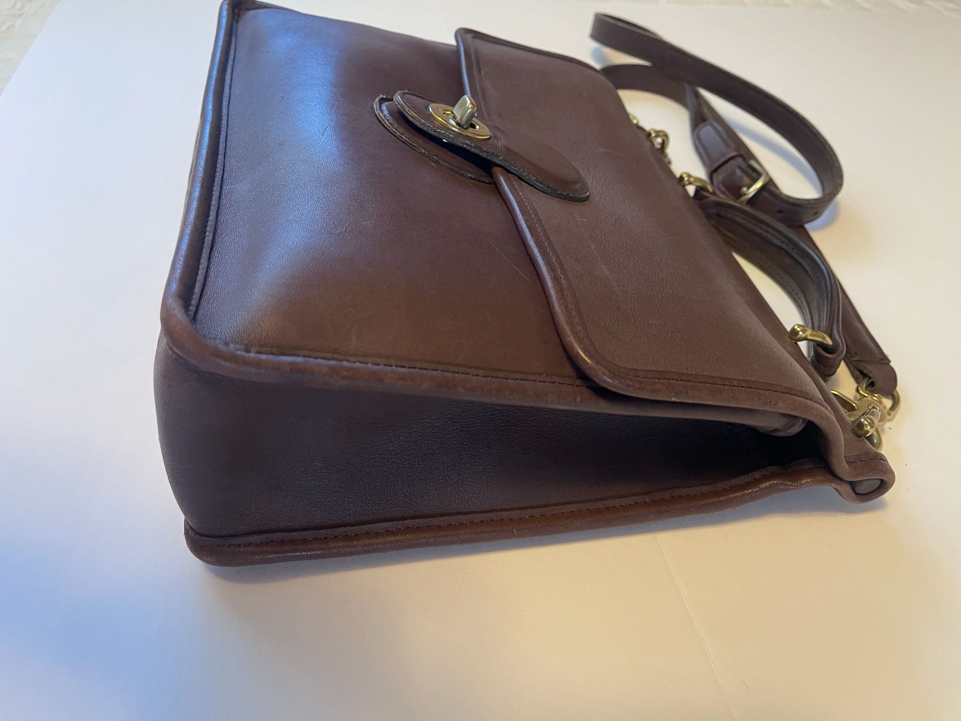 Vintage Coach 9927 Willis Bag Chocolate Brown 4