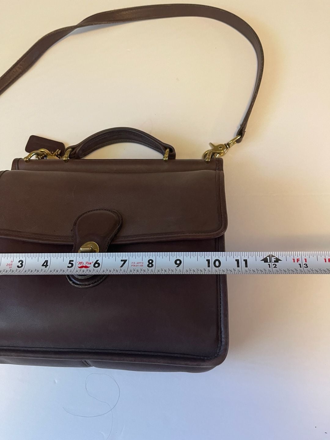 Vintage Coach 9927 Willis Bag Chocolate Brown 11