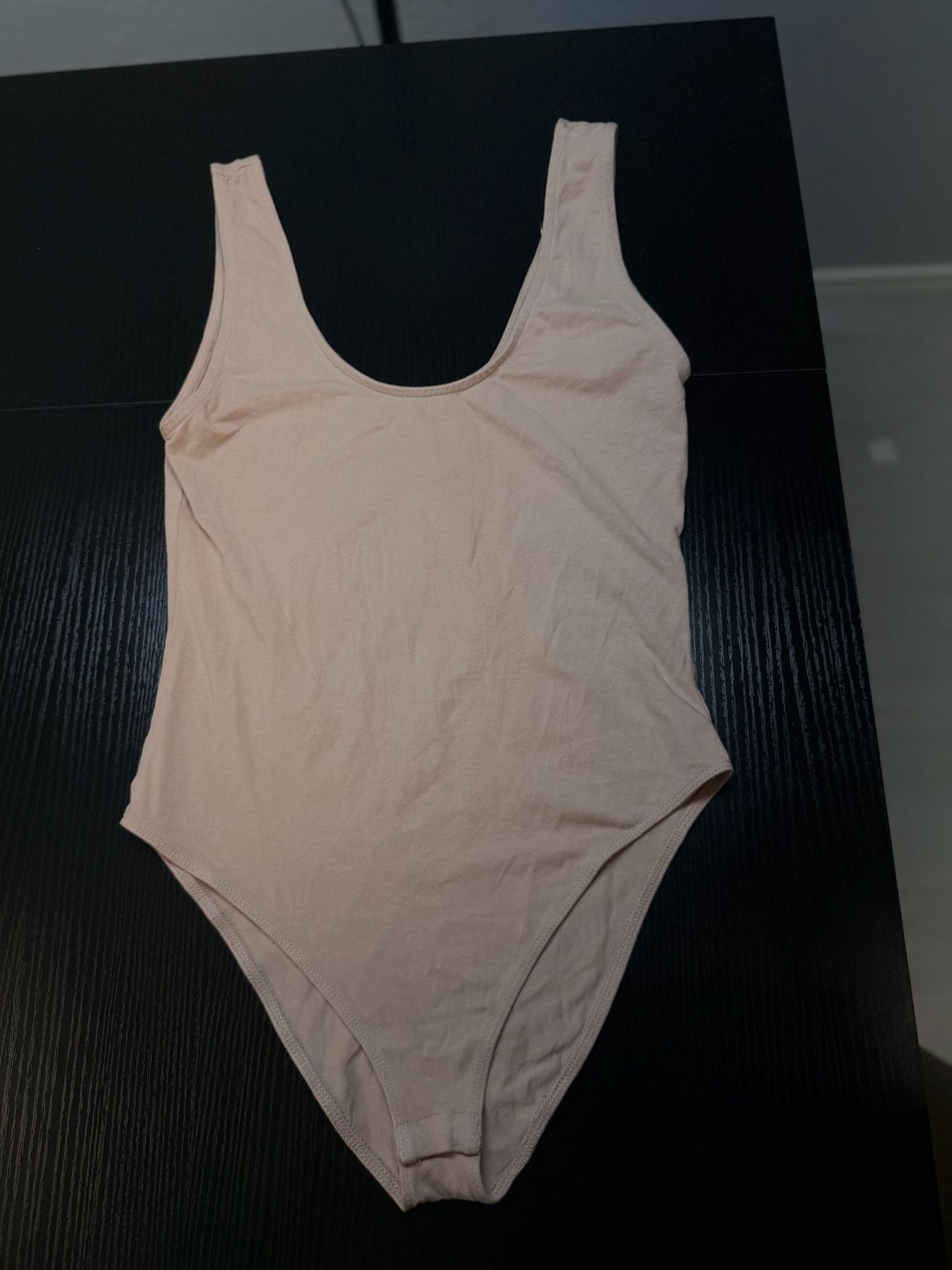 Zara Scoop Neck Sleeveless Bodysuit in Nude Pink 2