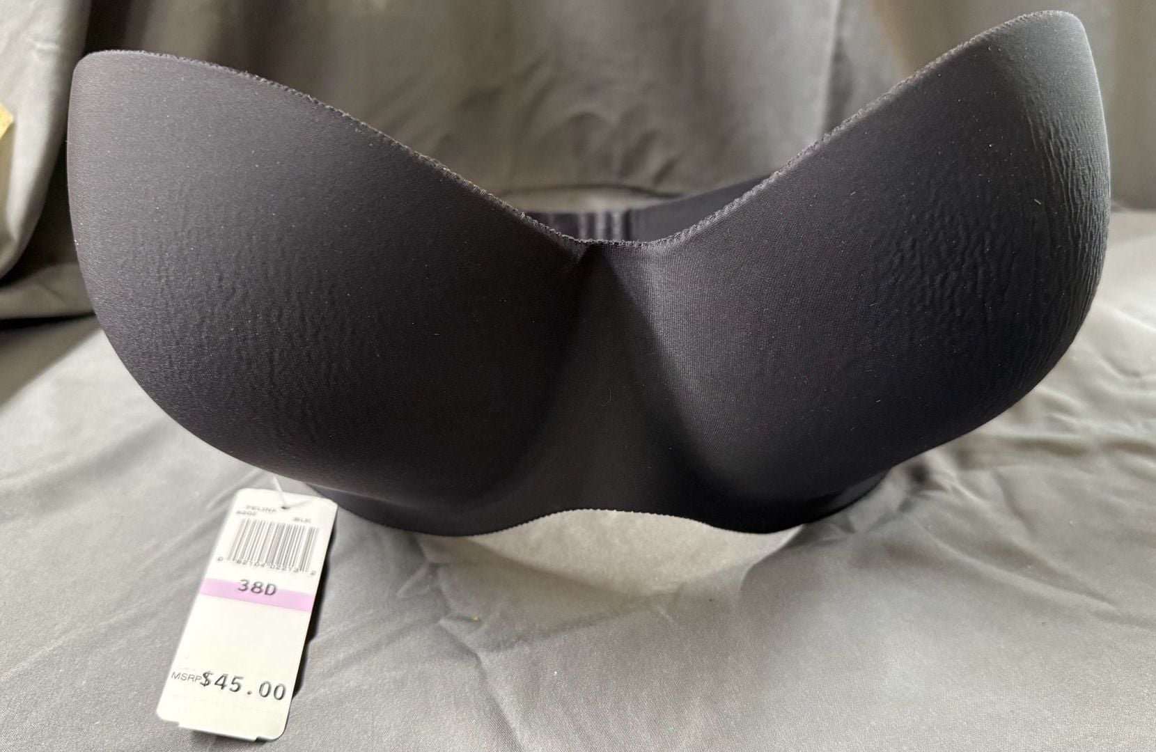 Felina Essentials Seamless Padded Strapless Bra 38D Black 3