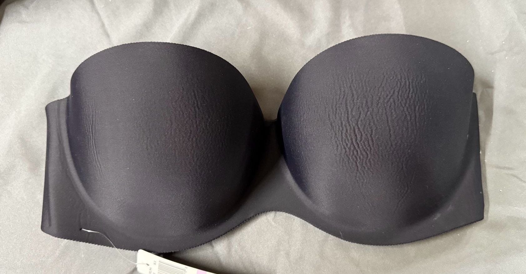 Felina Essentials Seamless Padded Strapless Bra 38D Black 4