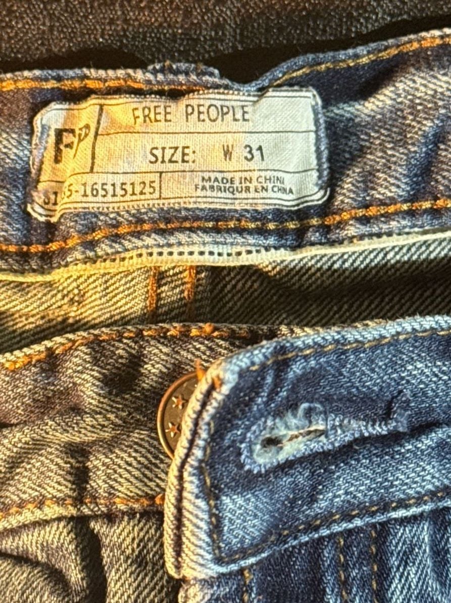 Free People We the Free Penny Pull-On Flare Jeans in Blue Denim W31 VGUC 3