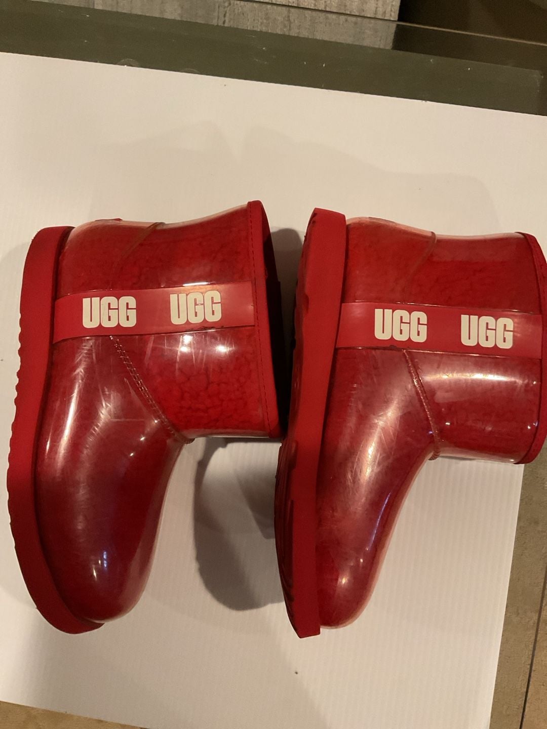 UGG Classic Clear Mini Boots in Samba Red 3