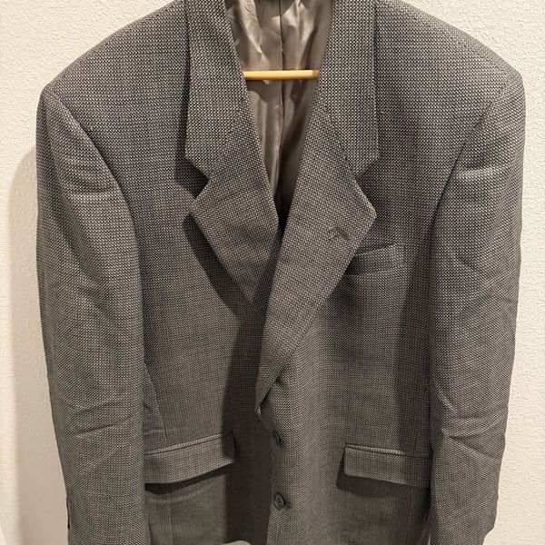 Pierre Cardin Vintage Two-Button Micro Pattern Sport Coat Blazer