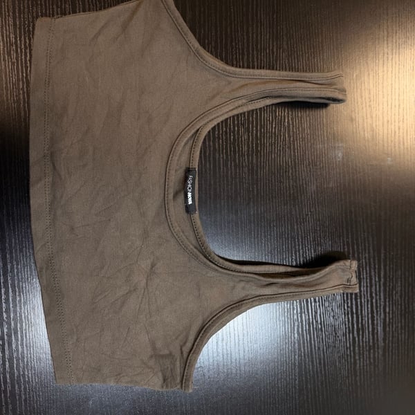 Fashion Nova Tea Time Ribbed Cropped Tank Top in Olive