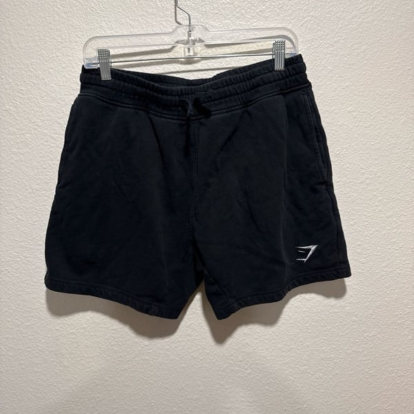 Gymshark Crest Shorts Black Fleece Sweat Shorts