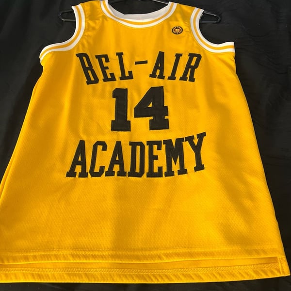 Bel-Air Academy Will Smith #14 Fresh Prince Basketball Jersey Yellow