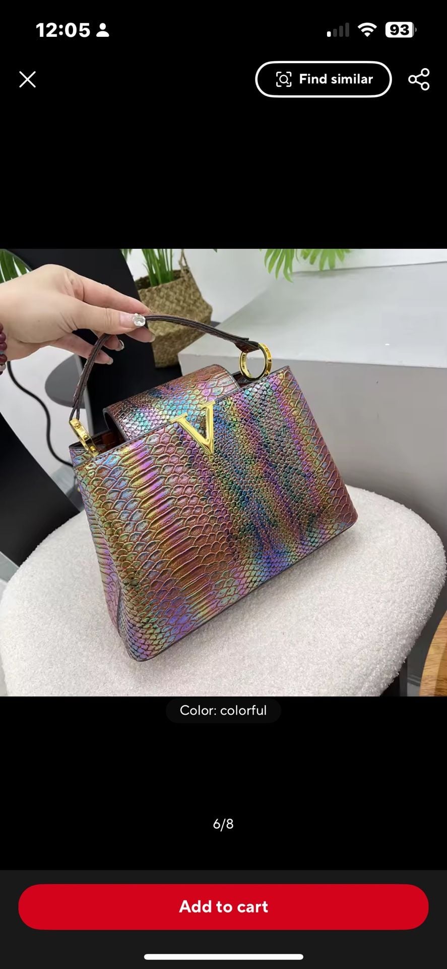 Louis Vuitton Capucines MM Iridescent Python Embossed Top Handle Bag 1