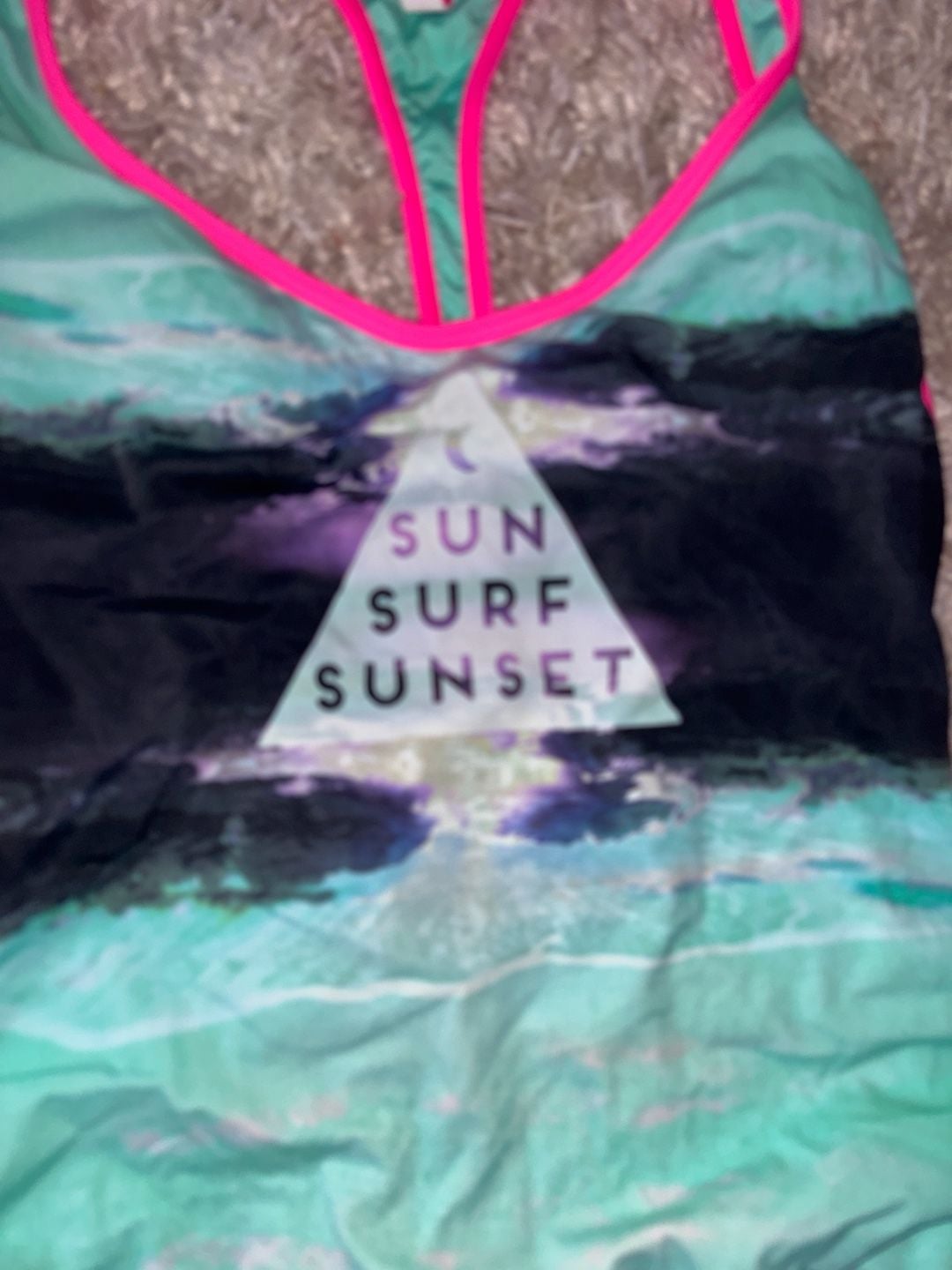 Victoria's Secret Pink Sun Surf Sunset Racerback One Piece Swimsuit(0010) 2