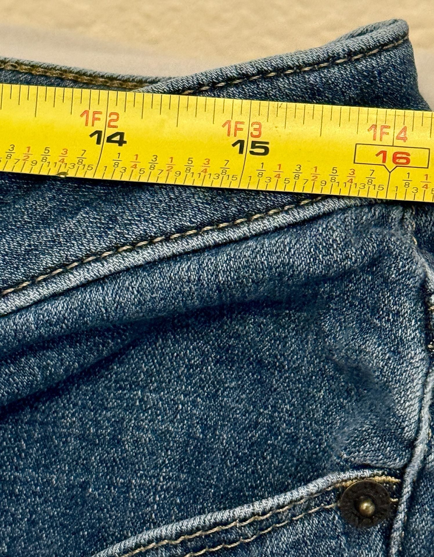 Calvin Klein Jeans Women's Ultimate Skinny Leg Mid-Rise Blue Denim Jeans Size 14 4