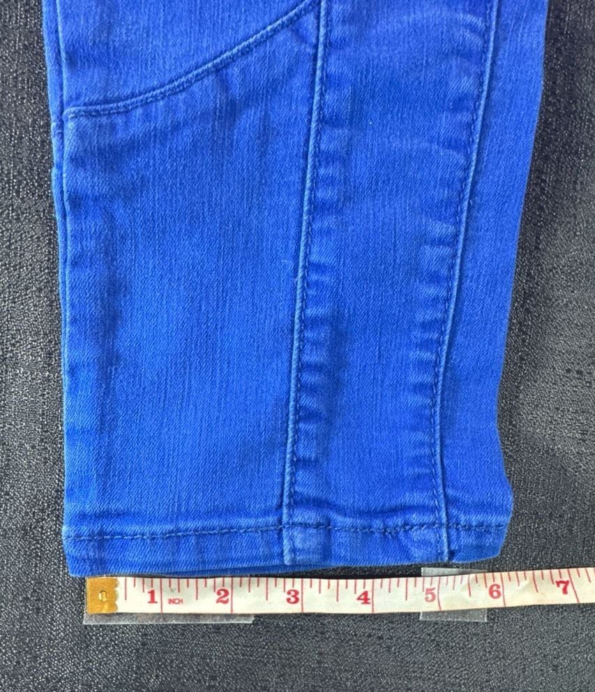 Free People Royal Blue Moto Seamed Cargo Skinny Jeans Size 29 5
