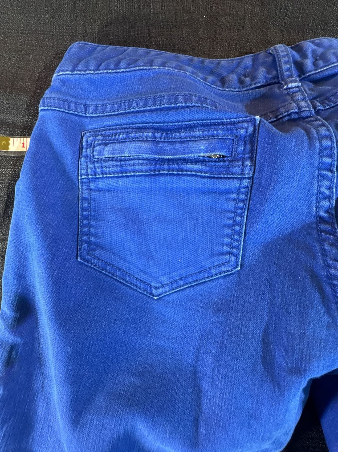 Free People Royal Blue Moto Seamed Cargo Skinny Jeans Size 29 11