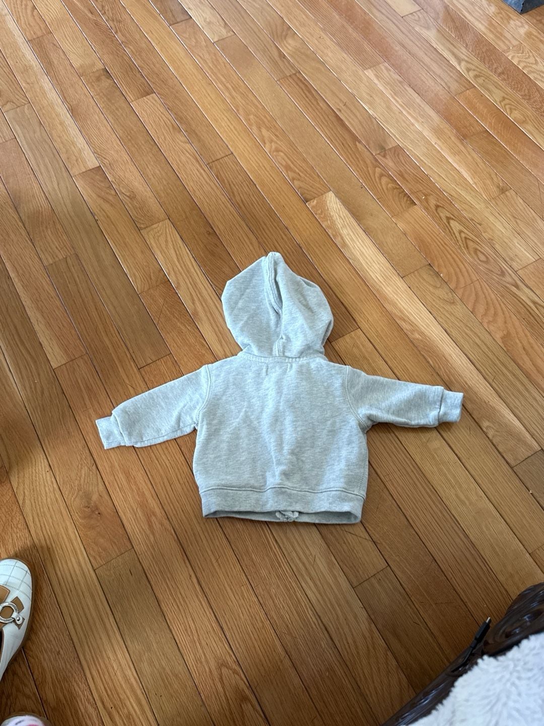 Ralph Lauren Baby Grey Cotton-Blend Fleece Zip-Up Hoodie, Size 3M 7