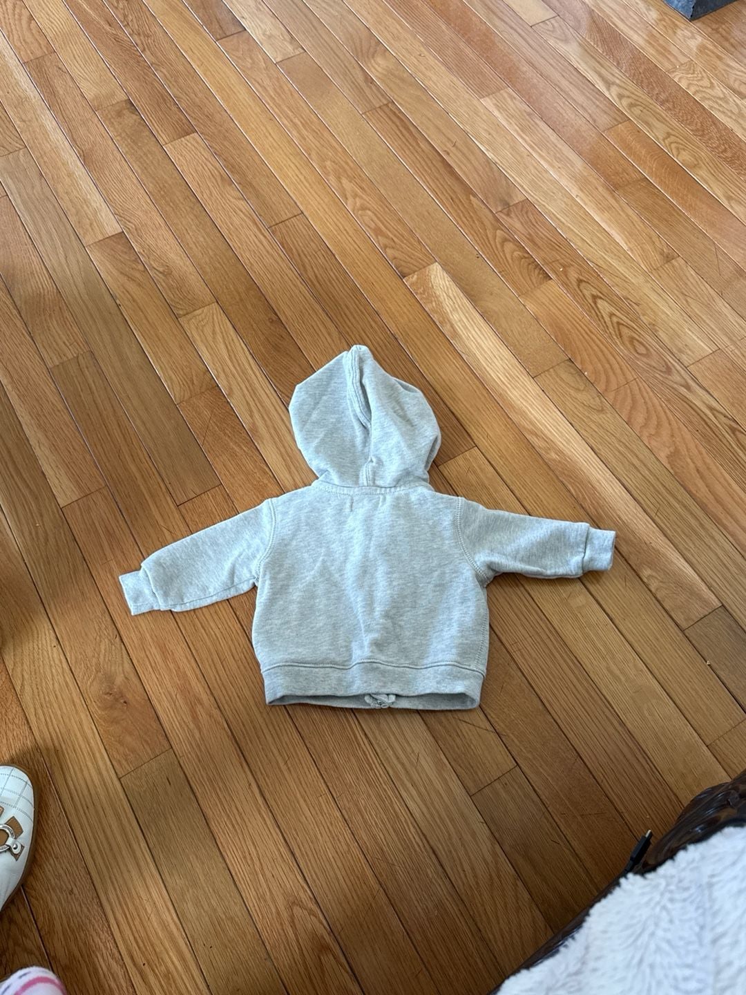 Ralph Lauren Baby Grey Cotton-Blend Fleece Zip-Up Hoodie, Size 3M 8