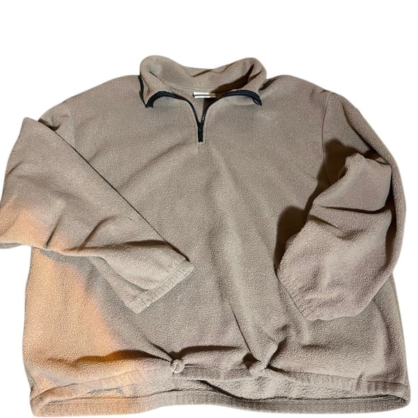 Timberline Authentic Outerwear Colorado Tan Quarter-Zip Fleece Pullover Size XL