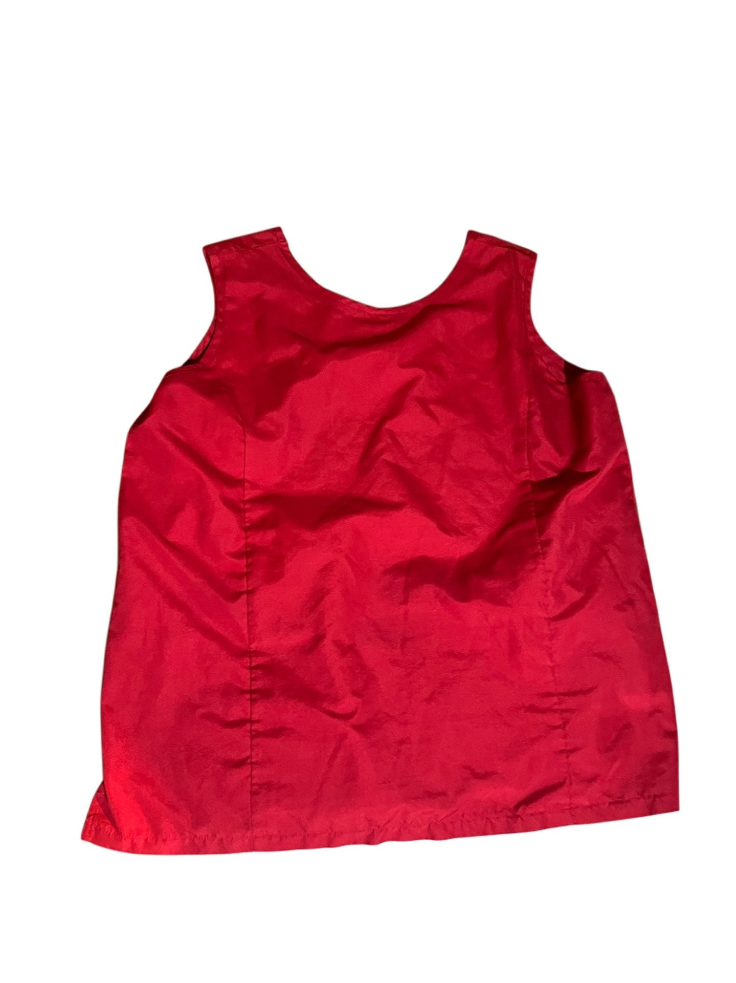Salon Studio Red Satin Sleeveless Scoop Neck Tank Top Shell 3