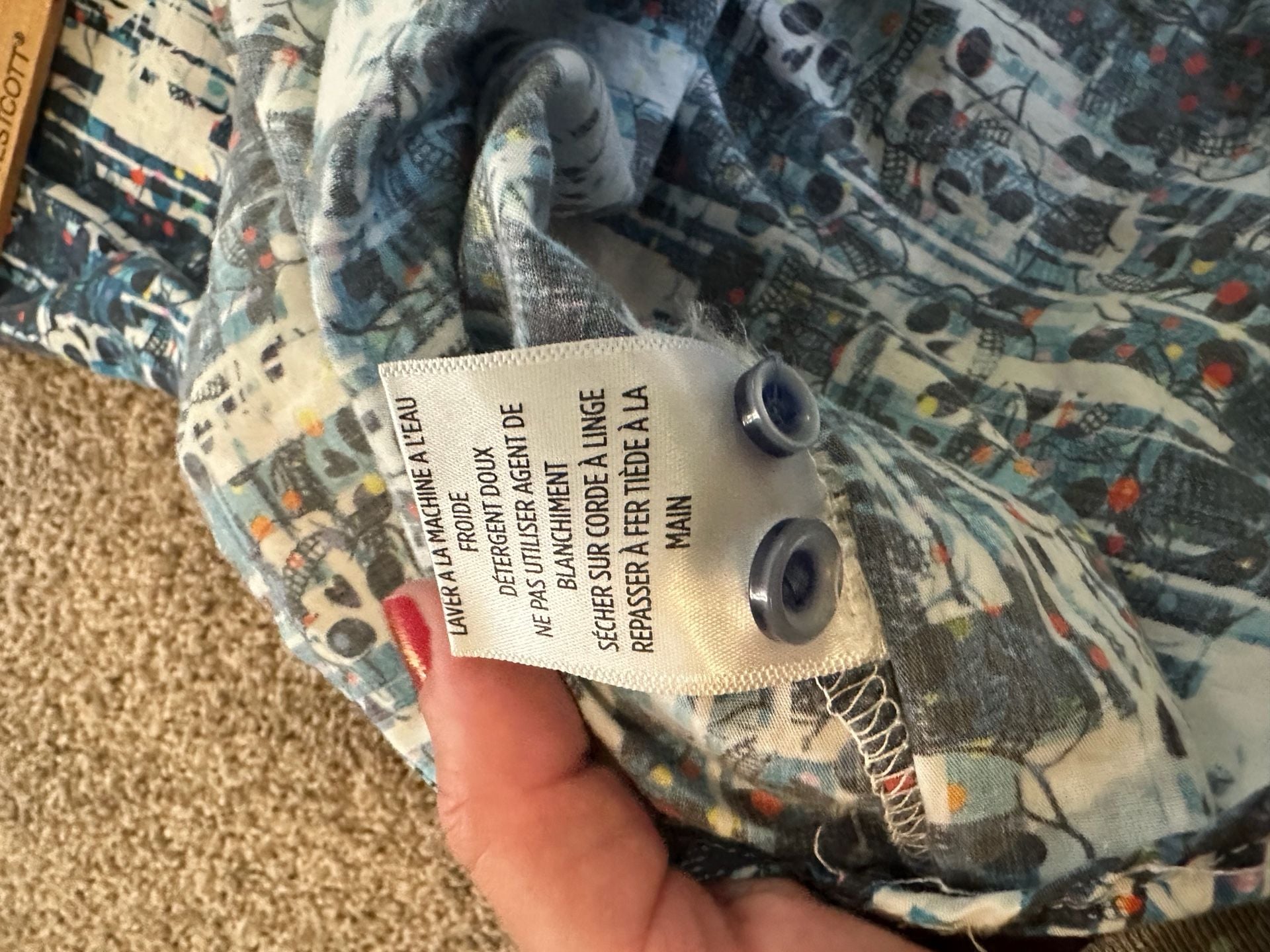 Robert Graham LA VETA Skull Head Long Sleeve Large Classic Fit Shirt 2XL XXL 10