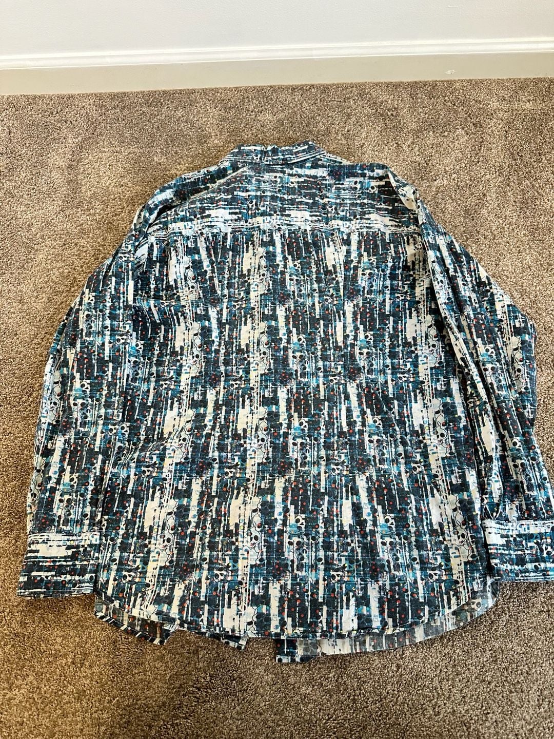 Robert Graham LA VETA Skull Head Long Sleeve Large Classic Fit Shirt 2XL XXL 13