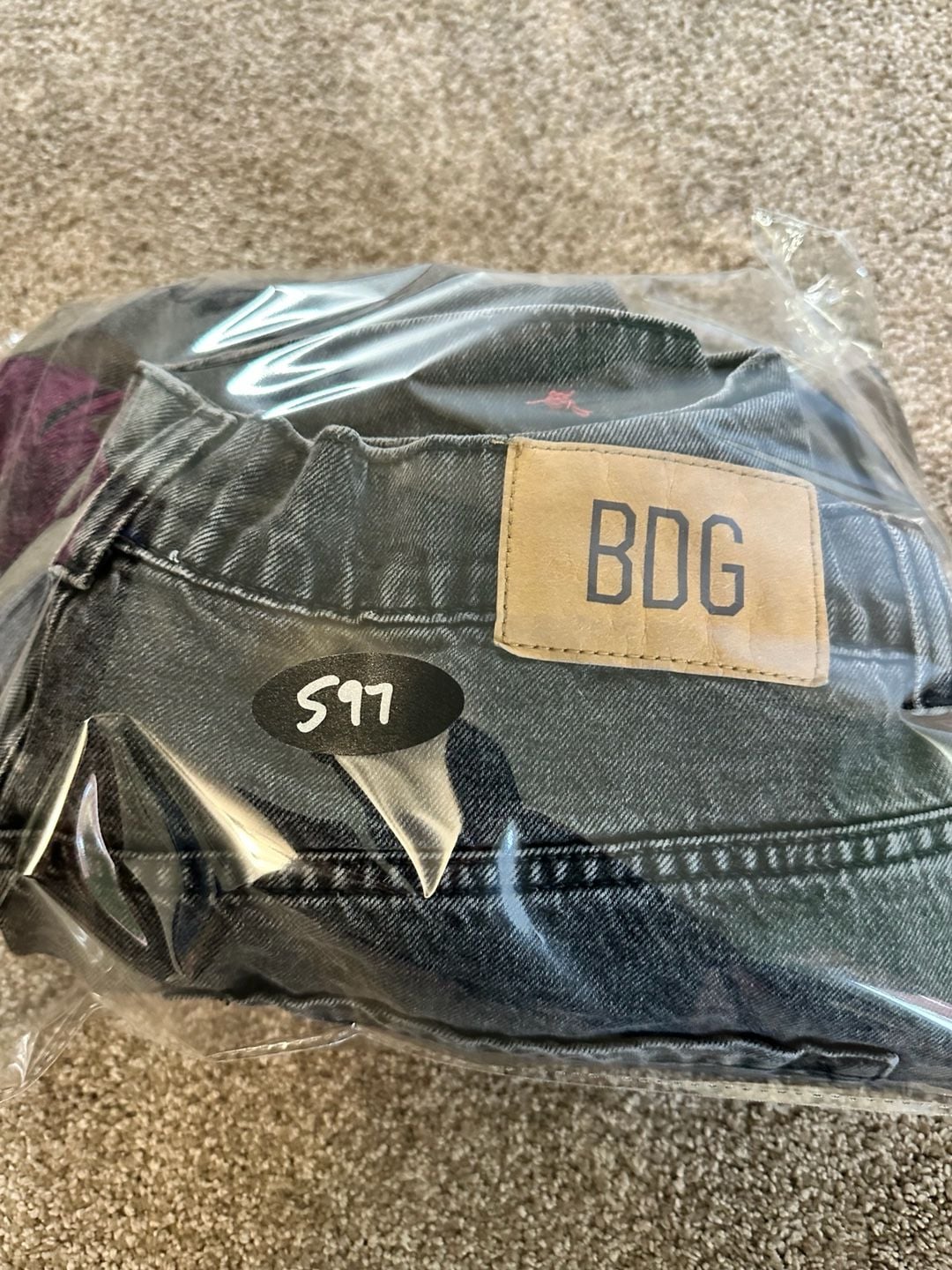 BDG Rih Mid-Rise Balloon Baggy Jeans Washed Black Size 31 11