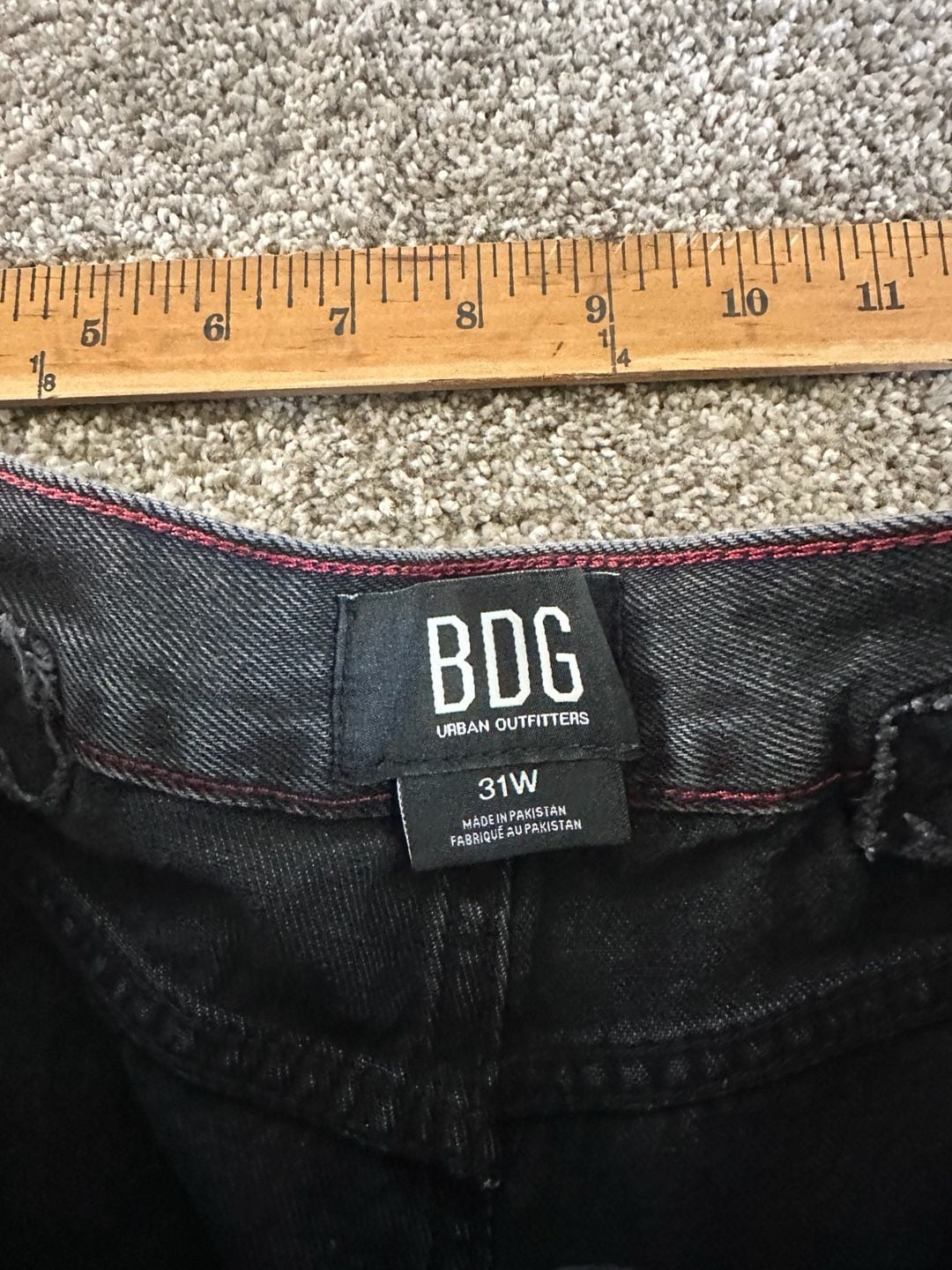 BDG Urban Outfitters Baggy Cinch-Back Wide Barrel Leg Jeans Black 31W  7