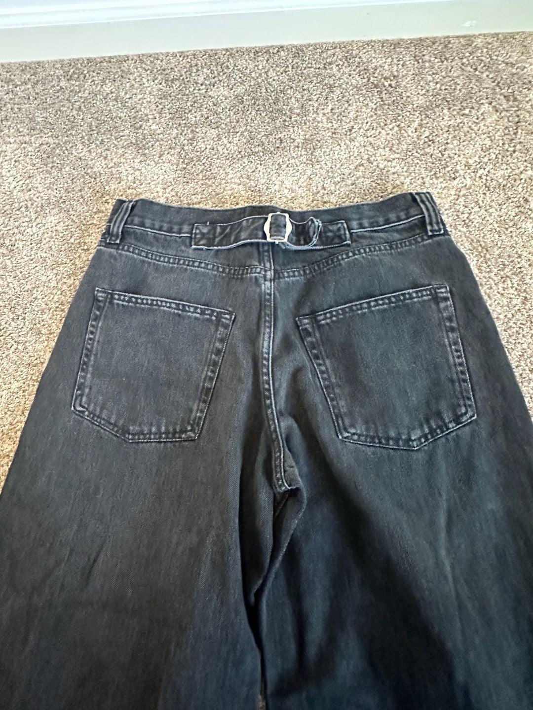BDG Urban Outfitters Baggy Cinch-Back Wide Barrel Leg Jeans Black 31W  10