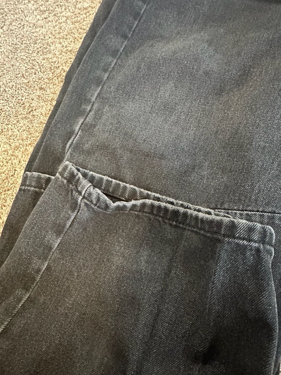 BDG Urban Outfitters Baggy Cinch-Back Wide Barrel Leg Jeans Black 31W  12