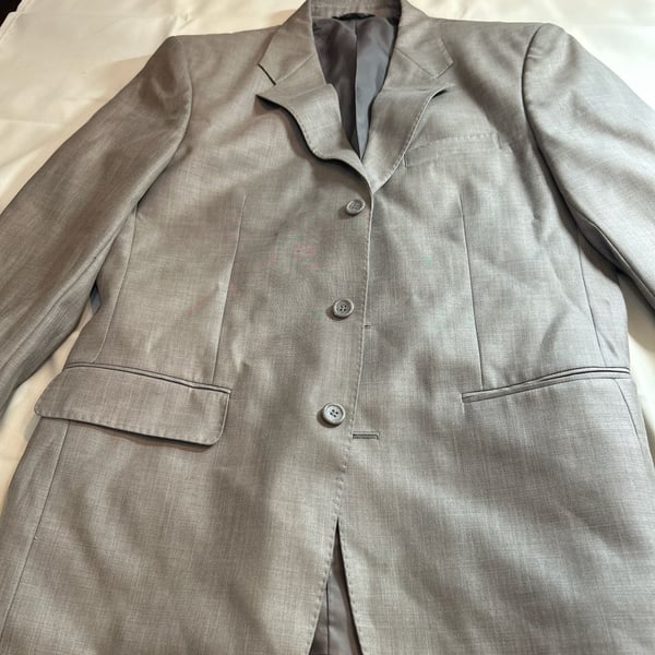 Nick Hilton Super 150's Grey 3-Button Blazer Sport Coat Size 50R (US 40R)
