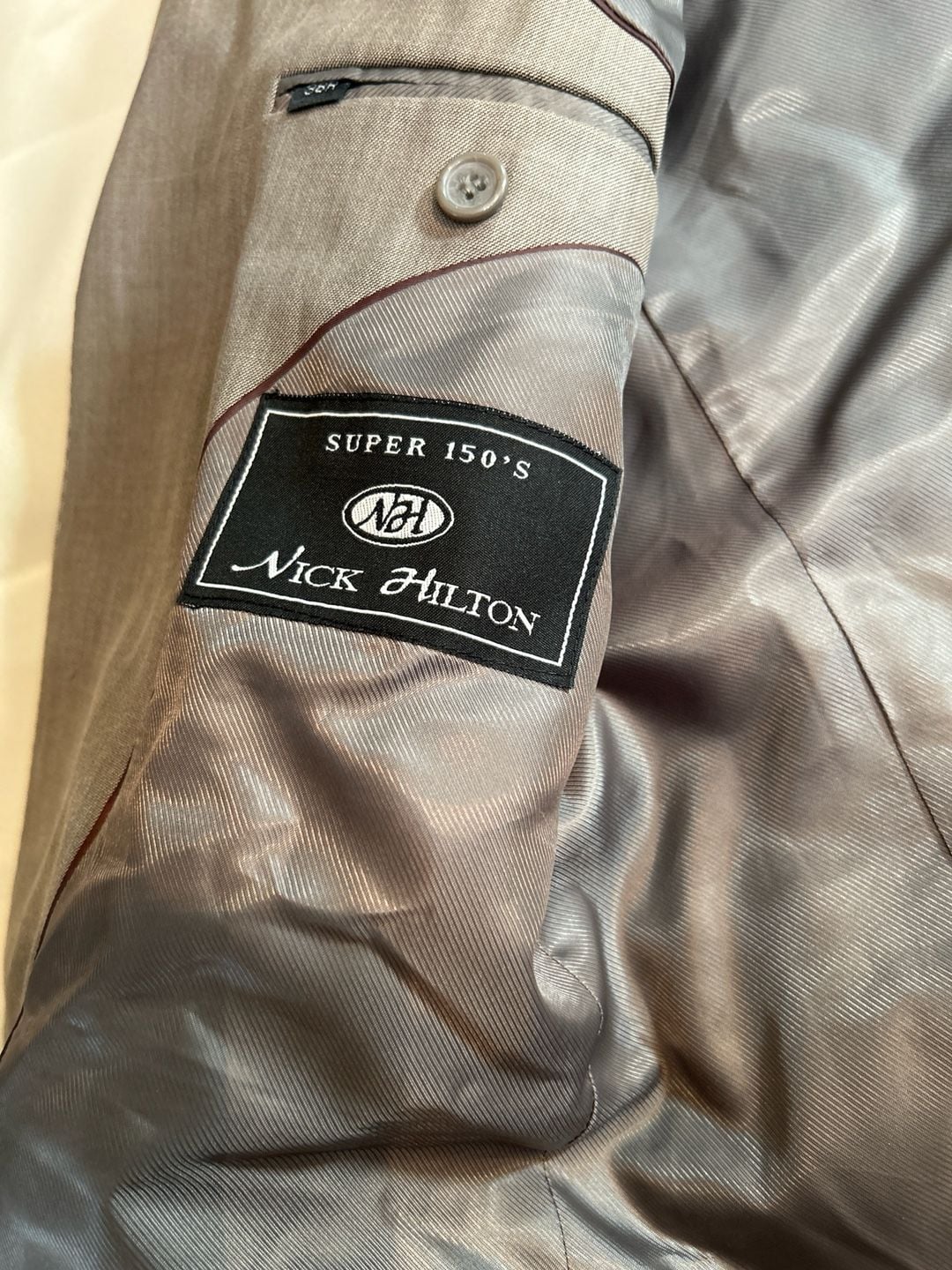 Nick Hilton Super 150's Grey 3-Button Blazer Sport Coat Size 50R (US 40R) 2
